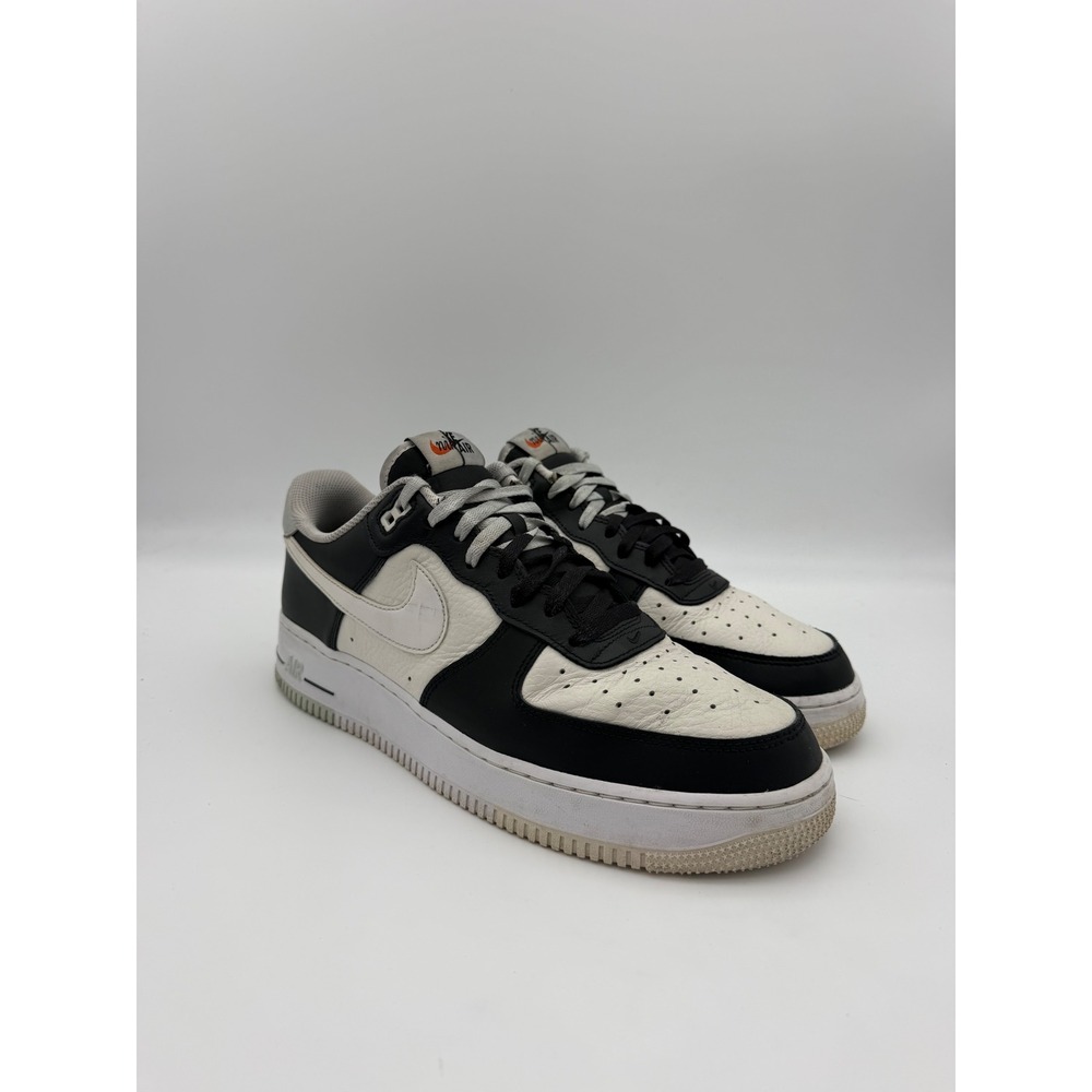 Nike Air Force 1 Low Panda Black White Leather Sneakers FD2592-002 Mens Size 12